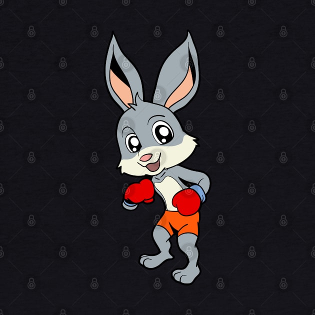 With boxing gloves - cartoon bunny boxer by Modern Medieval Design